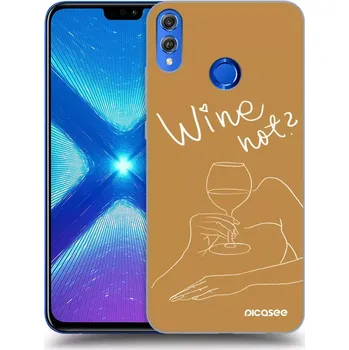 Pouzdro na mobilní telefon Picasee silikonový průhledný obal pro Honor 8X - Wine not