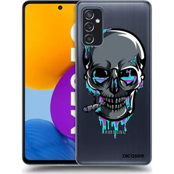 Pouzdro na mobilní telefon Picasee silikonový průhledný obal pro Samsung Galaxy M52 5G - EARTH - Lebka 3.0