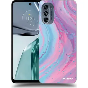 Pouzdro na mobilní telefon Picasee silikonový průhledný obal pro Motorola Moto G62 - Pink liquid
