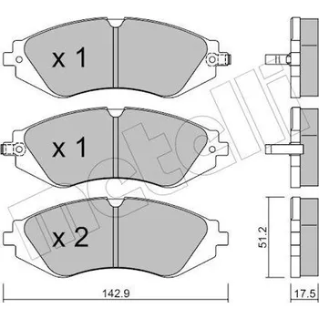 Brzdová destička Sada brzdových destiček, kotoučová brzda METELLI 22-0294-0