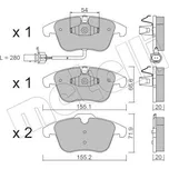 Sada brzdových destiček, kotoučová brzda METELLI 22-0675-2