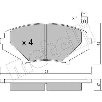 Brzdová destička Sada brzdových destiček, kotoučová brzda METELLI 22-0732-0