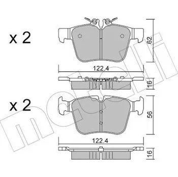 Brzdová destička Sada brzdových destiček, kotoučová brzda METELLI 22-1020-0