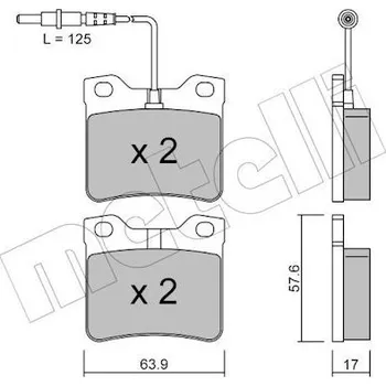 Brzdová destička Sada brzdových destiček, kotoučová brzda METELLI 22-0192-0