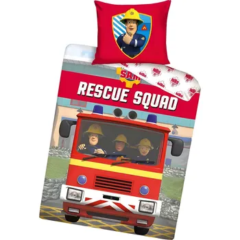 Povlečení Boys Oboustranné povlečení 140x200 cm - Požárník Sam/Záchranná jednotka