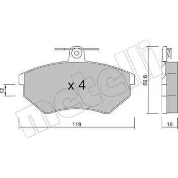Auto-moto Sada brzdových destiček, kotoučová brzda METELLI 22-0050-0