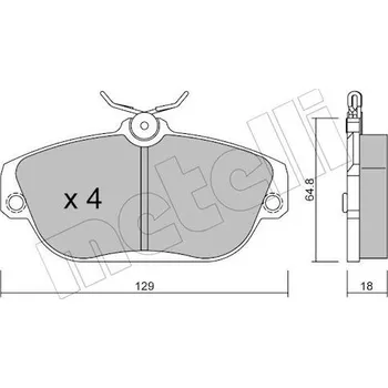 Brzdová destička Sada brzdových destiček, kotoučová brzda METELLI 22-0132-0