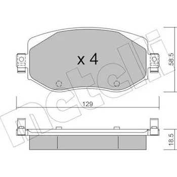 Brzdová destička Sada brzdových destiček, kotoučová brzda METELLI 22-1110-0