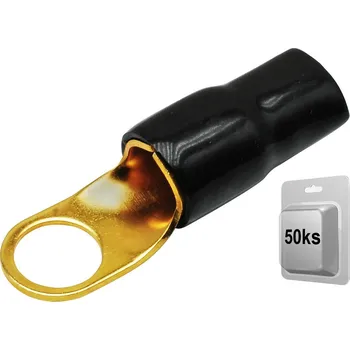 elektrický kabel Oko pro 35 mm² kabel / 10 mm otvor / 15,7 mm šířka / černé - 50 ks