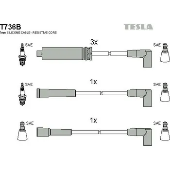 Autoelektrika Sada kabelů pro zapalování TESLA T736B