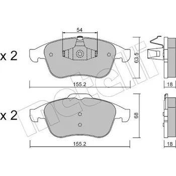 Brzdová destička Sada brzdových destiček, kotoučová brzda METELLI 22-0803-2