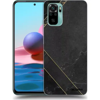 Pouzdro na mobilní telefon Picasee silikonový průhledný obal pro Xiaomi Redmi Note 10 - Black tile
