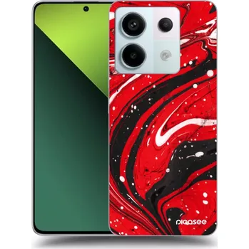 Pouzdro na mobilní telefon Picasee silikonový průhledný obal pro Xiaomi Redmi Note 13 Pro 5G - Red black