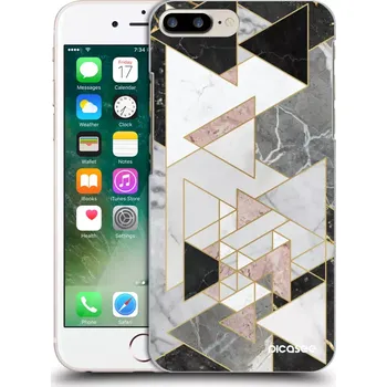 Pouzdro na mobilní telefon Picasee silikonový černý obal pro Apple iPhone 7 Plus - Light geometry