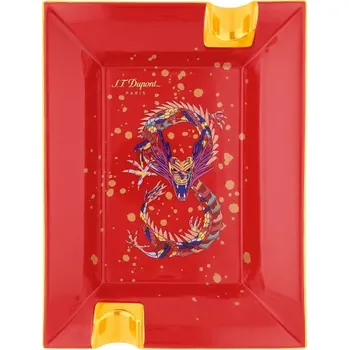 Zapalovač S.T. DUPONT - DRAGON BURGUNDY - Popelník na doutníky