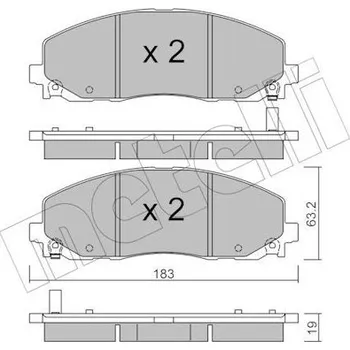 Brzdová destička Sada brzdových destiček, kotoučová brzda METELLI 22-0946-0