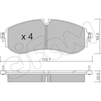 Auto-moto Sada brzdových destiček, kotoučová brzda CIFAM 822-1263-0