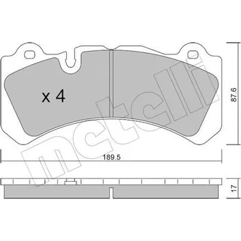 Brzdová destička Sada brzdových destiček, kotoučová brzda METELLI 22-1328-0