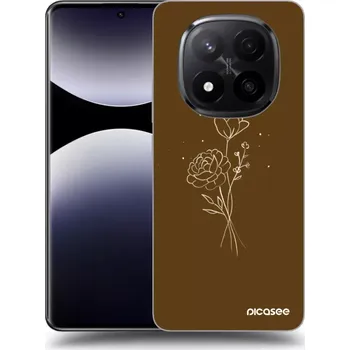 Pouzdro na mobilní telefon Picasee silikonový průhledný obal pro Xiaomi Redmi Note 14 Pro+ 5G - Brown flowers