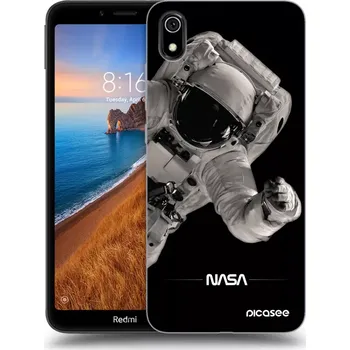 Pouzdro na mobilní telefon Picasee silikonový černý obal pro Xiaomi Redmi 7A - Astronaut Big