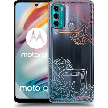 Pouzdro na mobilní telefon Picasee silikonový průhledný obal pro Motorola Moto G60 - Květinový vzor