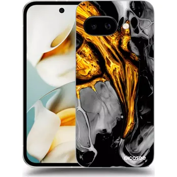 Pouzdro na mobilní telefon Picasee silikonový černý obal pro Google Pixel 9a - Black Gold