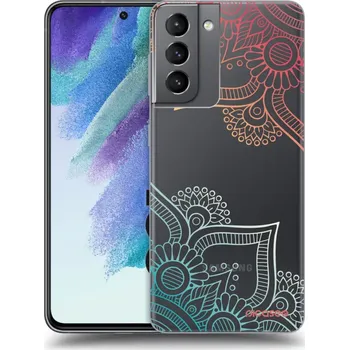 Pouzdro na mobilní telefon Picasee silikonový průhledný obal pro Samsung Galaxy S21 FE 5G - Květinový vzor