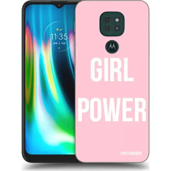 Pouzdro na mobilní telefon Picasee silikonový průhledný obal pro Motorola Moto G9 Play - Dívčí síla