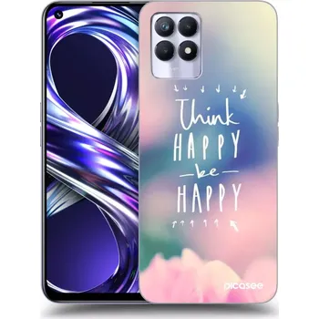 Pouzdro na mobilní telefon Picasee silikonový černý obal pro Realme 8i - Mysli pozitivně!