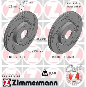 Brzdový kotouč Brzdový kotouč ZIMMERMANN 285.3518.53
