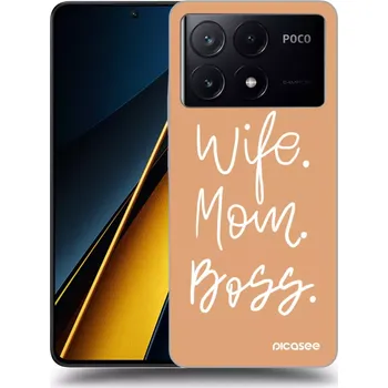 Pouzdro na mobilní telefon Picasee silikonový průhledný obal pro Xiaomi Poco X6 Pro - Boss Mama