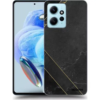 Pouzdro na mobilní telefon Picasee silikonový průhledný obal pro Xiaomi Redmi Note 12 4G - Black tile