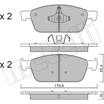 Brzdová destička Sada brzdových destiček, kotoučová brzda METELLI 22-0989-0