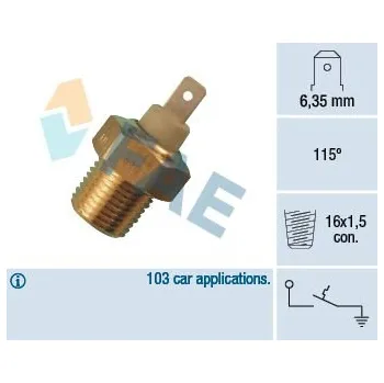 Teplotní spínač, varovná kontrolka chladiva FAE 35070