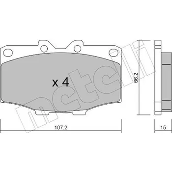 Brzdový systém Sada brzdových destiček, kotoučová brzda METELLI 22-0109-0