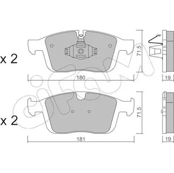 Auto-moto Sada brzdových destiček, kotoučová brzda CIFAM 822-1188-0