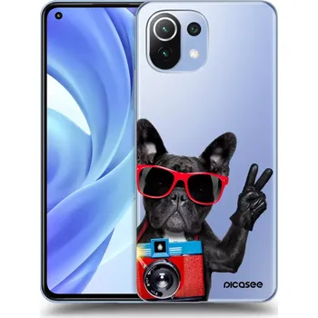 Pouzdro na mobilní telefon Picasee silikonový průhledný obal pro Xiaomi Mi 11 - Francouzský Buldoček