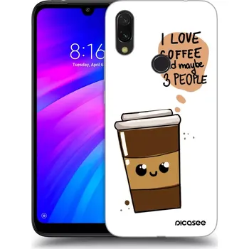 Pouzdro na mobilní telefon Picasee silikonový průhledný obal pro Xiaomi Redmi 7 - Cute coffee