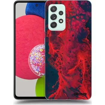 Pouzdro na mobilní telefon Picasee silikonový průhledný obal pro Samsung Galaxy A73 5G - Organic red