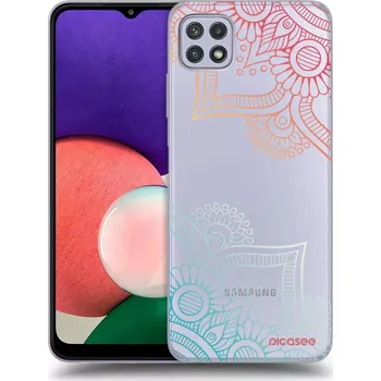 Pouzdro na mobilní telefon Picasee silikonový průhledný obal pro Samsung Galaxy A22 A226B 5G - Květinový vzor