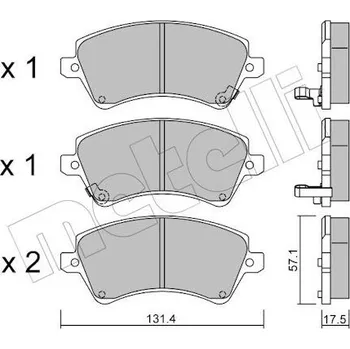 Auto-moto Sada brzdových destiček, kotoučová brzda METELLI 22-0446-0