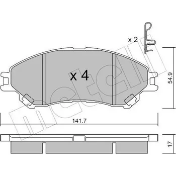 Brzdová destička Sada brzdových destiček, kotoučová brzda METELLI 22-0996-0