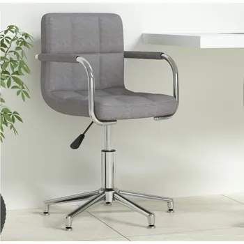 OMAXI Otočná kancelářská židle světle šedá textil 531099