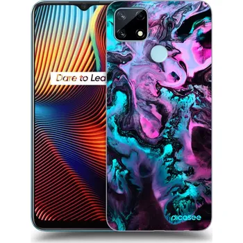 Pouzdro na mobilní telefon Picasee silikonový černý obal pro Realme 7i - Lean