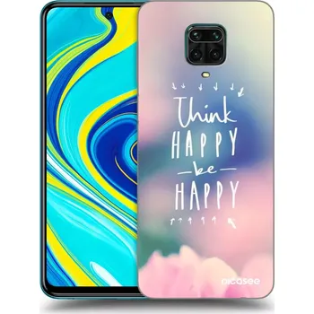 Pouzdro na mobilní telefon Picasee silikonový černý obal pro Xiaomi Redmi Note 9S - Mysli pozitivně!