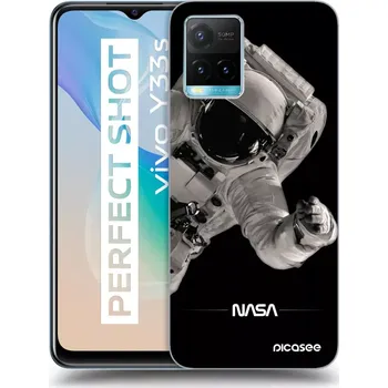 Pouzdro na mobilní telefon Picasee silikonový černý obal pro Vivo Y33s - Astronaut Big