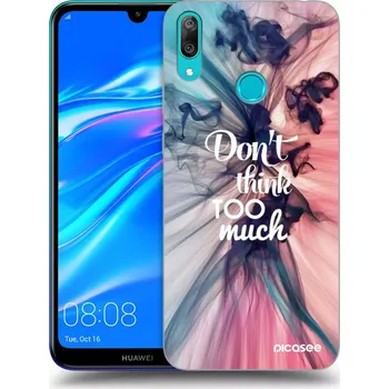 Pouzdro na mobilní telefon Picasee silikonový průhledný obal pro Huawei Y7 2019 - Nemysli tolik