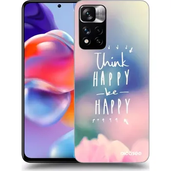 Pouzdro na mobilní telefon Picasee silikonový černý obal pro Xiaomi Redmi Note 11 Pro+ 5G - Mysli pozitivně!