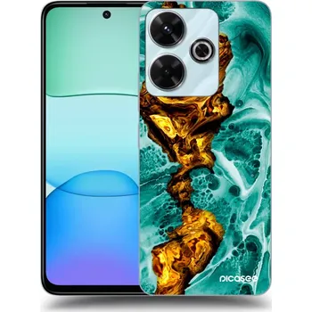 Pouzdro na mobilní telefon Picasee silikonový průhledný obal pro Xiaomi Redmi 13 4G - Goldsky