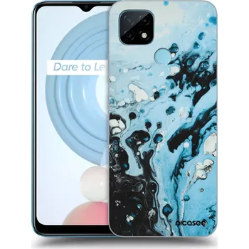 Pouzdro na mobilní telefon Picasee silikonový průhledný obal pro Realme C21 - Organic blue